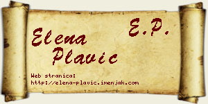 Elena Plavić vizit kartica